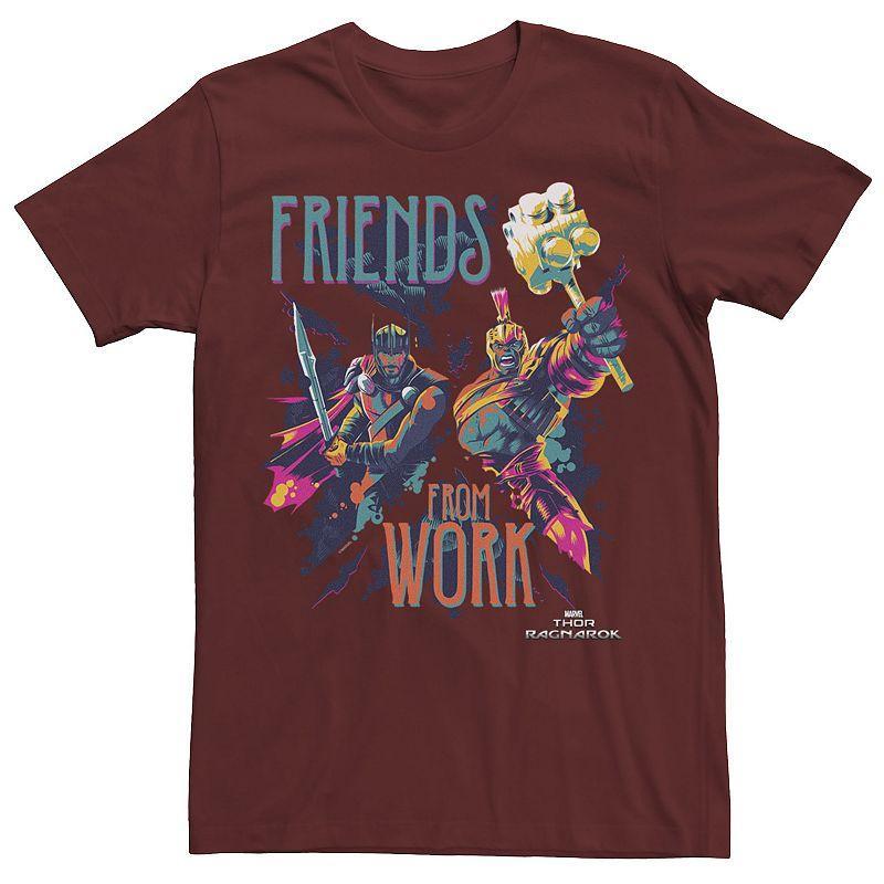 Men's Marvel Thor Ragnarok "Friends from Work" Graphic Tee, Size: Small, Red Product Image