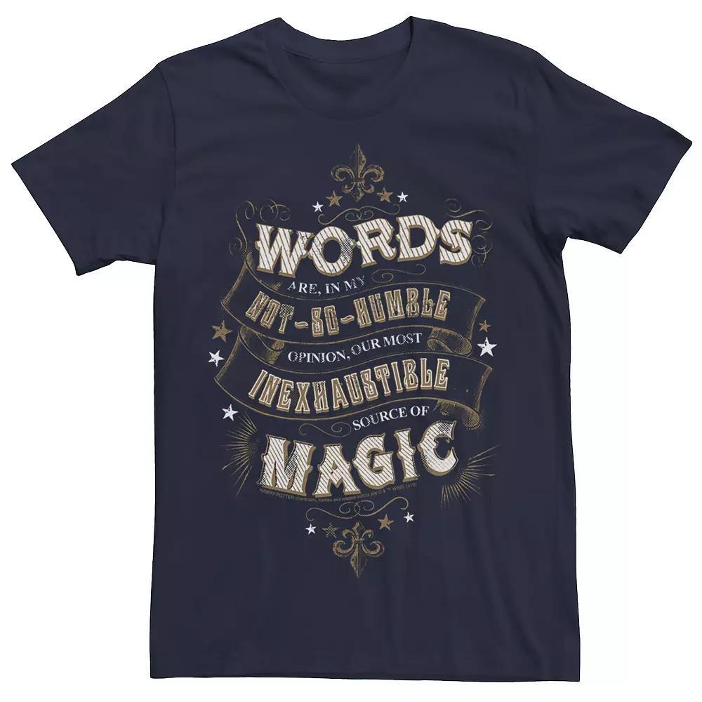Men's Harry Potter 'Words Are An Inexhaustible Source Of Magic' Tee, Size: Medium, Grey Heather Product Image