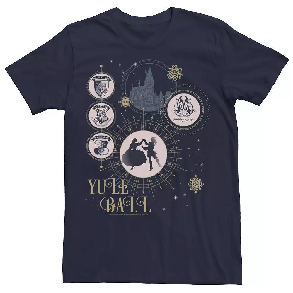 Men's Harry Potter Christmas Yule Ball Icons Tee, Size: Large, Blue Product Image