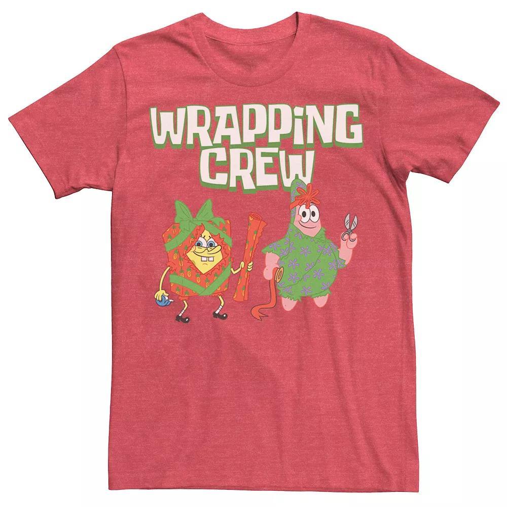 Men's Spongebob Squarepants Patrick Wrapping Crew Tee, Size: XL, Red Grey Product Image