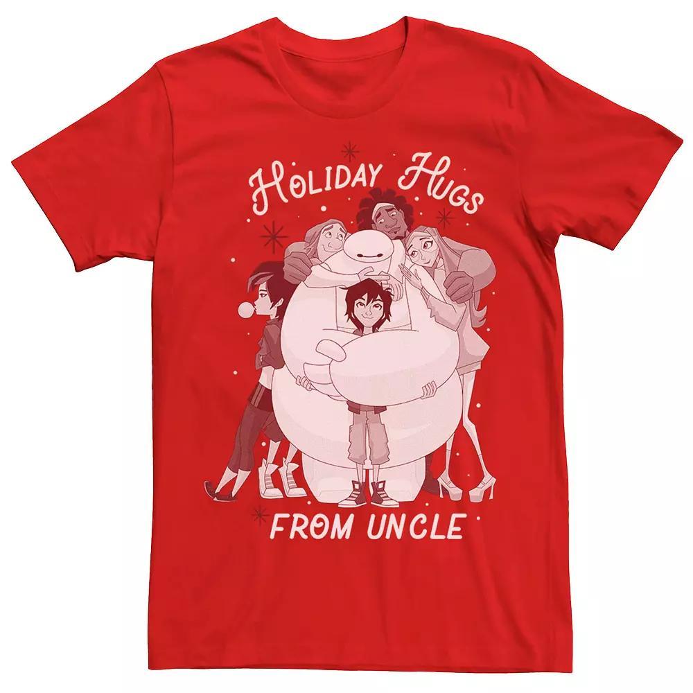 Disney's Big Hero 6 Holiday Hugs From Uncle Men's Tee, Size: Small, Red Product Image