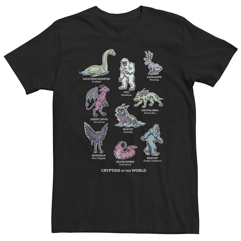 Big & Tall Fifth Sun Cryptids Of The World Collage Tee, Men's, Size: Large Tall, Black Product Image