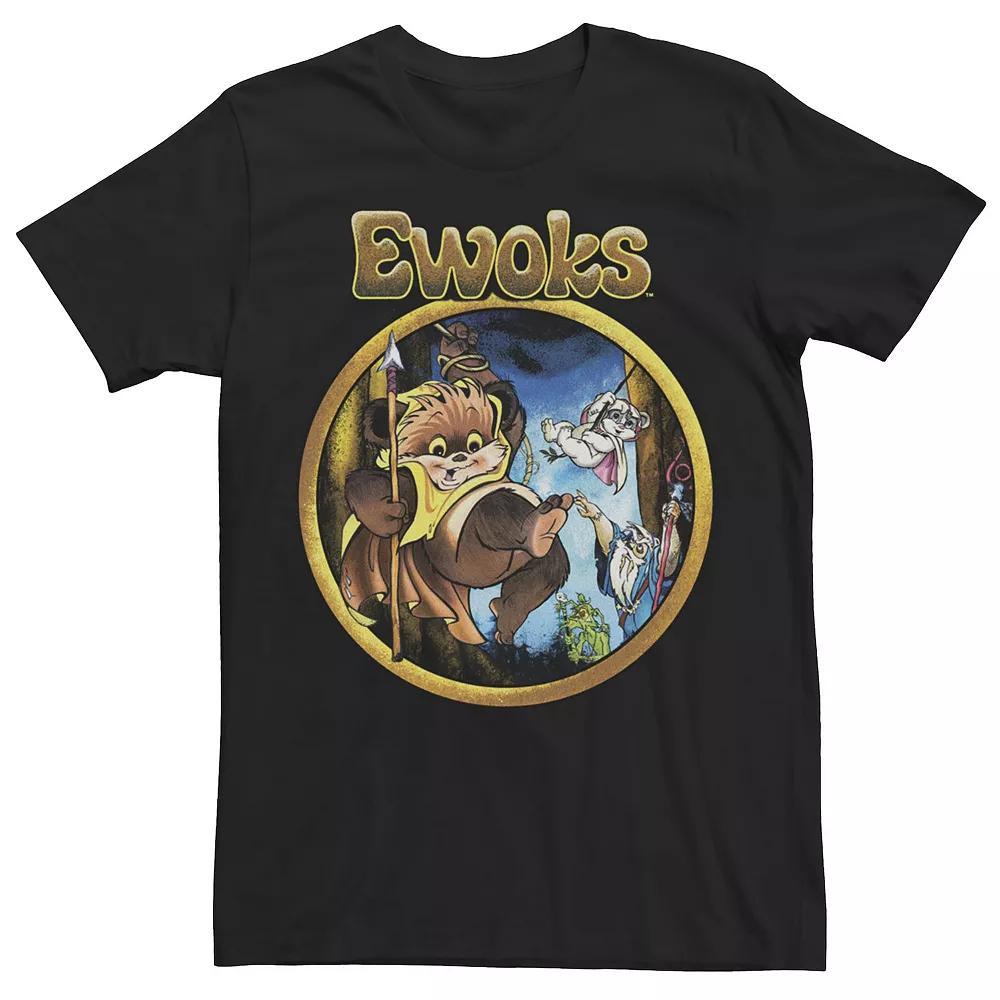Men's Star Wars Ewok Wicket Swinger Comic Tee, Size: XS, Blue Product Image