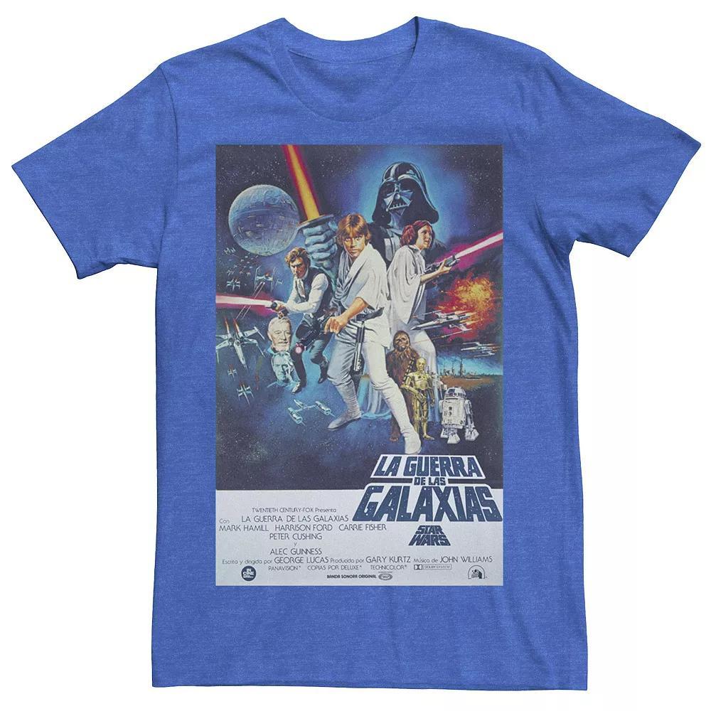 Men's Star Wars Spanish Movie Poster Graphic Tee, Size: Small, Royal Grey Product Image