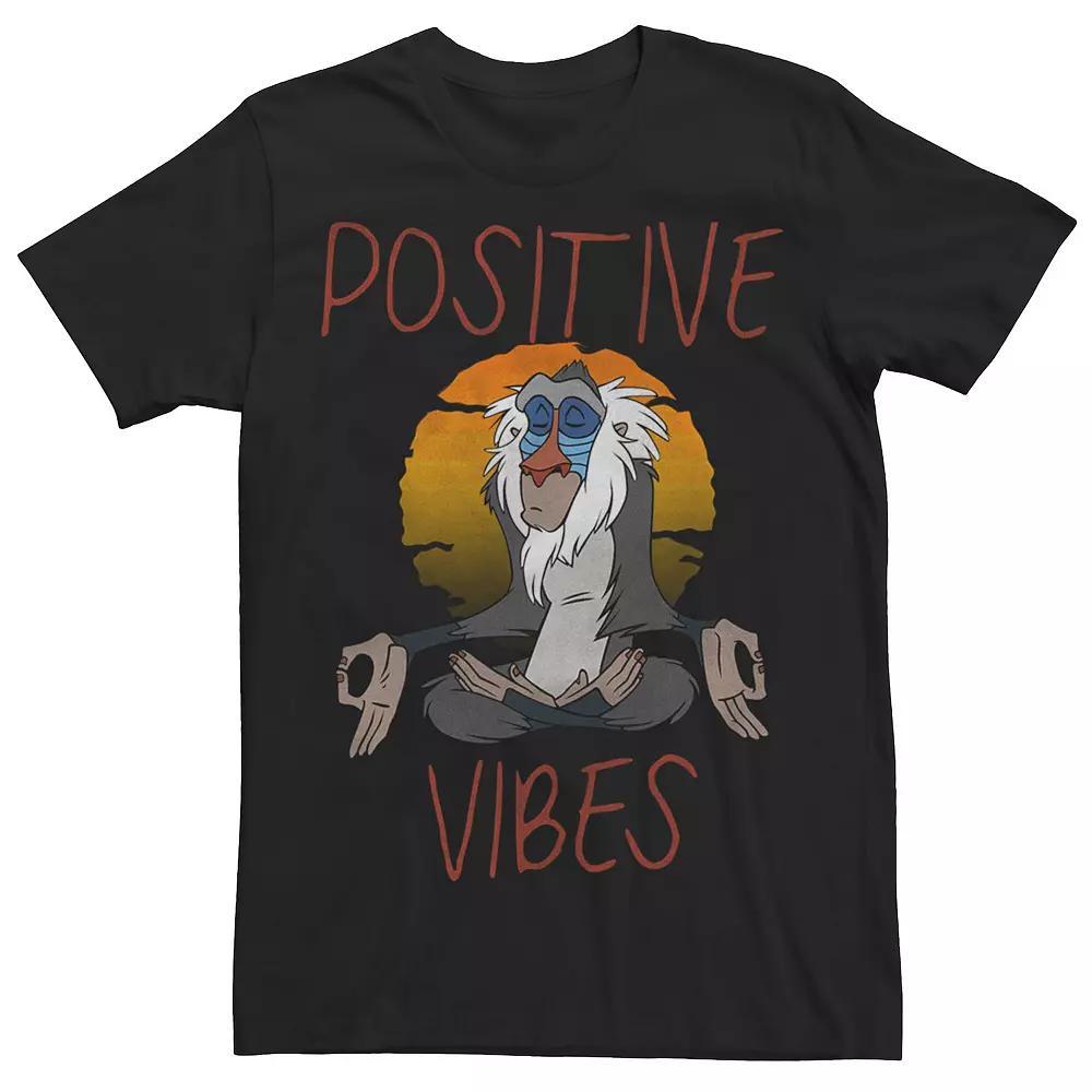 Disney's The Lion King Rafiki Men's Positive Vibes Tee, Size: Large, Black Product Image