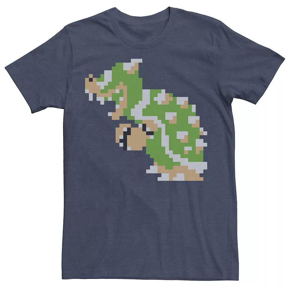 Men's Nintendo Super Mario Bowser Sprite Side Poster Tee, Size: XL, Navy Grey Product Image