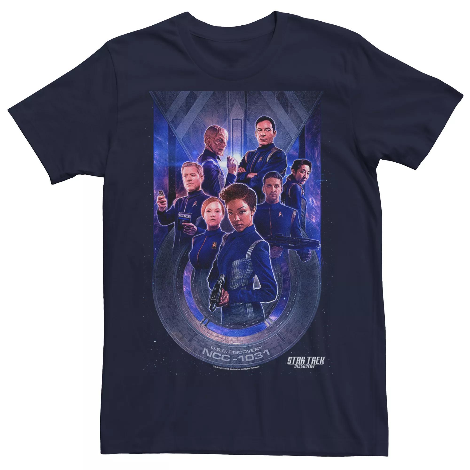 Men's Star Trek Discovery Starfleet Poster Graphic Tee, Size: Small, Blue Product Image