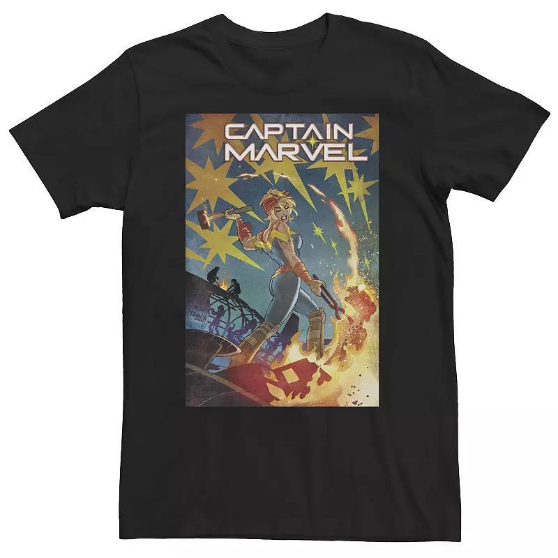 Big & Tall Marvel Comixology Captain Marvel She-Hulk Comic Book Cover Tee, Men's, Size: 5XL, Black Product Image