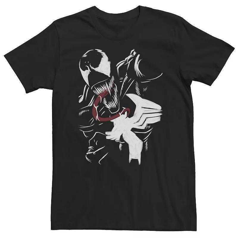 Big & Tall Marvel Venom Close Up Roar Paint Art Tee, Men's, Size: 4XLT, Black Product Image