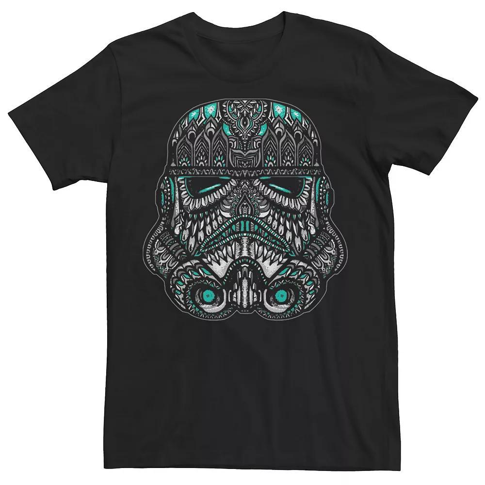 Men's Star Wars Tribal Stormtrooper Helmet Henna Graphic Tee, Size: XL, Black Product Image