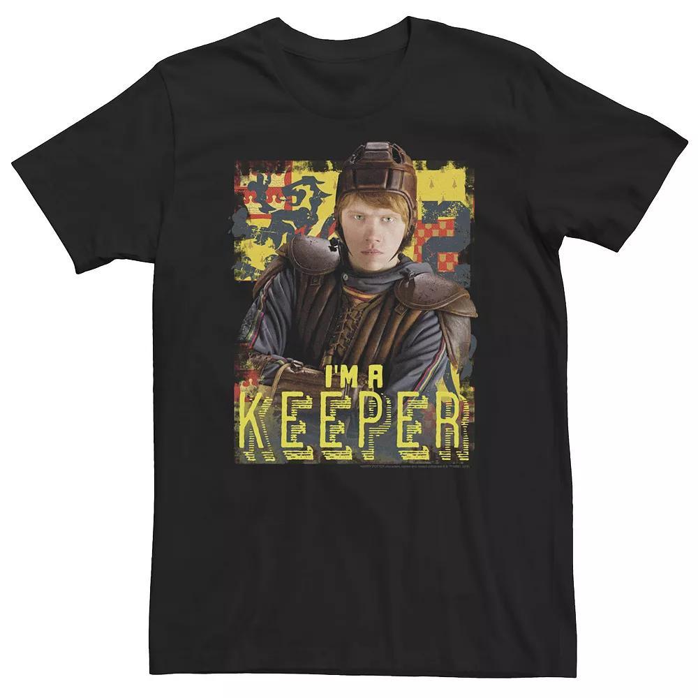 Big & Tall Harry Potter Ron Weasley I'm A Keeper Poster Tee, Men's, Size: 5XL, Black Product Image