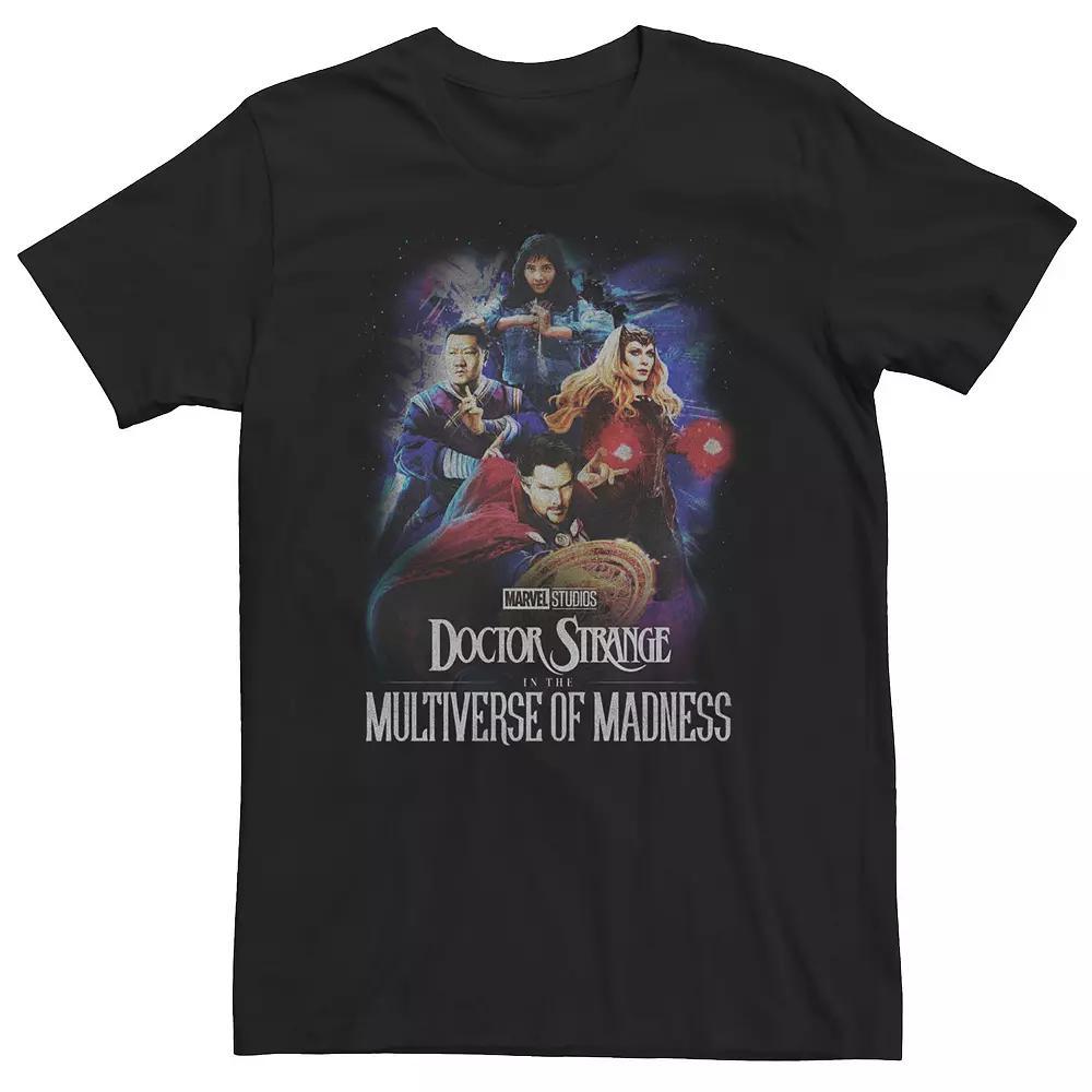 Big & Tall Doctor Strange Movie 2 Poster Groupshot Pose Tee, Men's, Size: Large Tall, Black Product Image