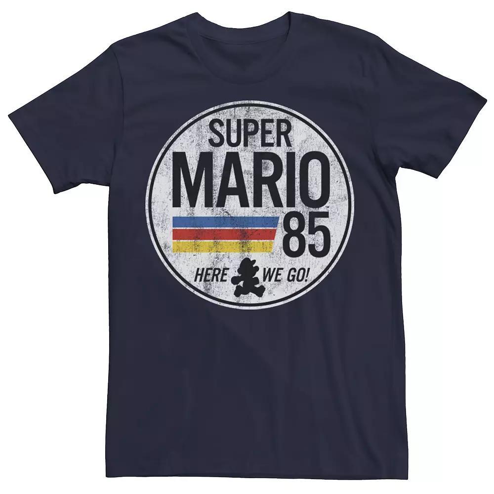 Men's Nintendo Mario Is Go Retro Tee, Size: Medium, Blue Product Image