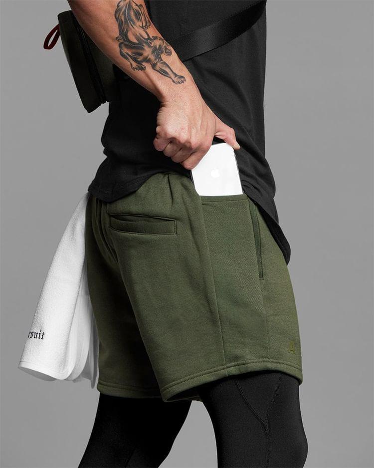 Drawstring Waist Plain Sweatshorts Product Image