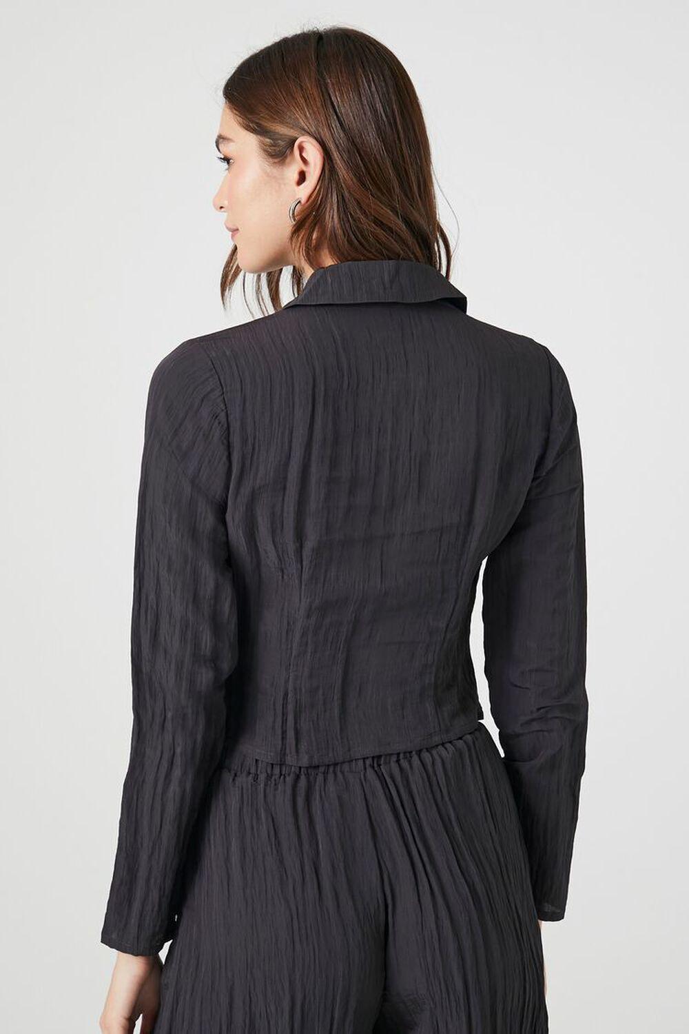 Crinkled Zip-Up Top | Forever 21 Product Image