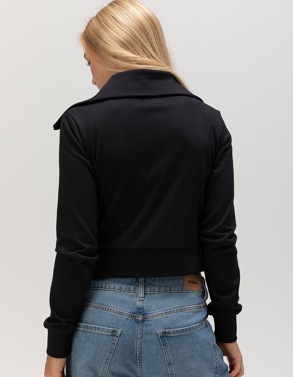 CONVERSE Retro Womens Zip-Up Track Jacket - BLACK Product Image