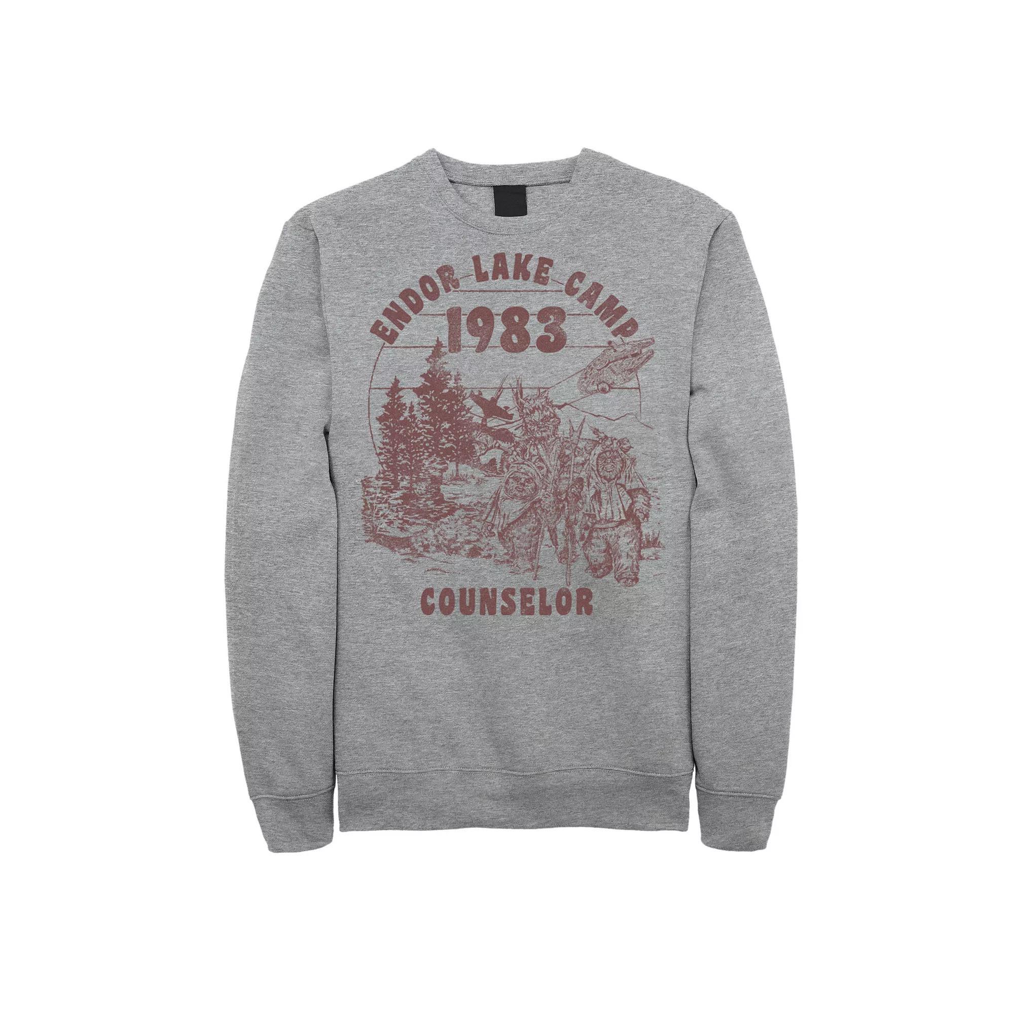 Mens Star Wars Endor Camper Sweatshirt Athletic Grey Product Image