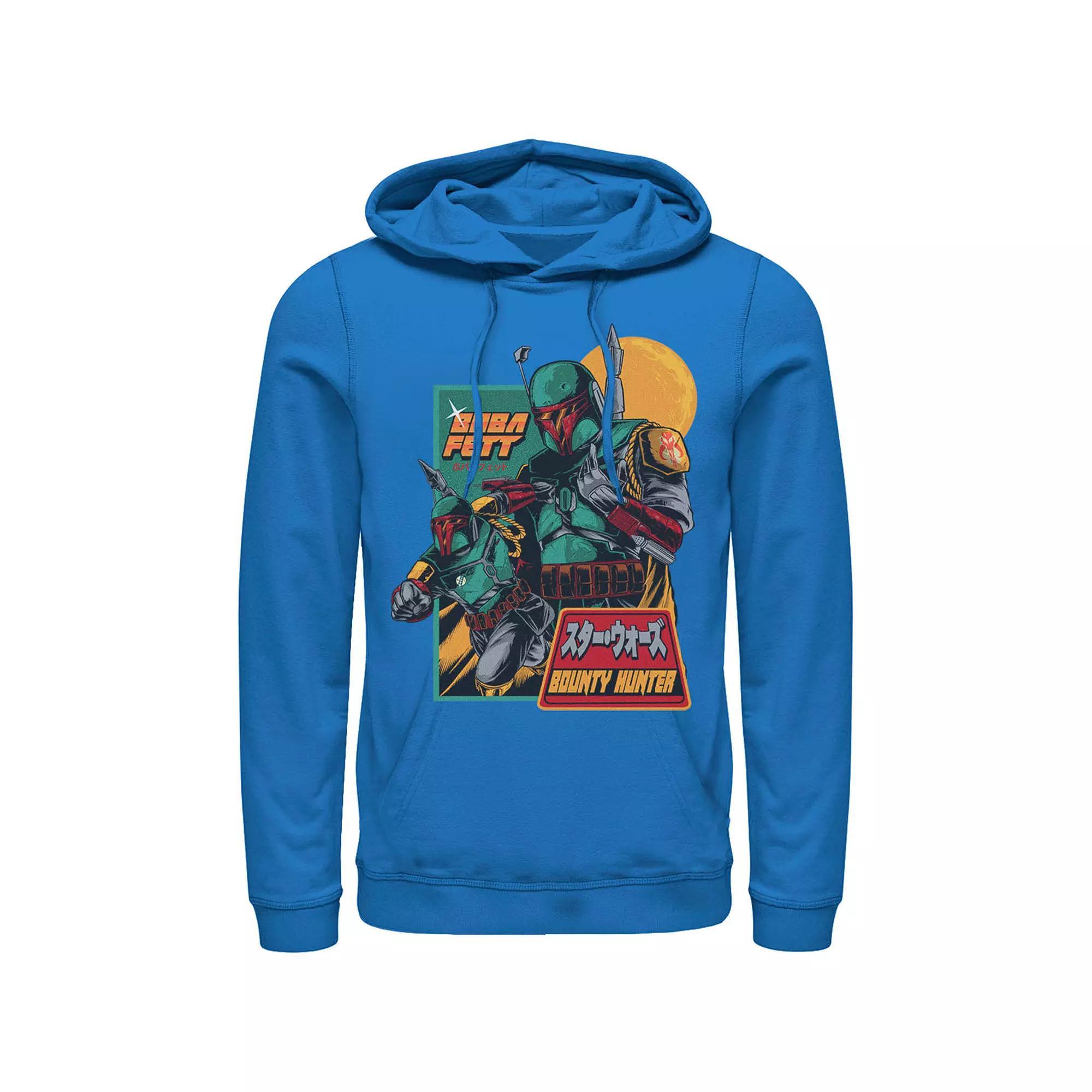 Men's Star Wars Mandalorian Soldier Kanji Hoodie, Size: XL, Athletic Grey Product Image