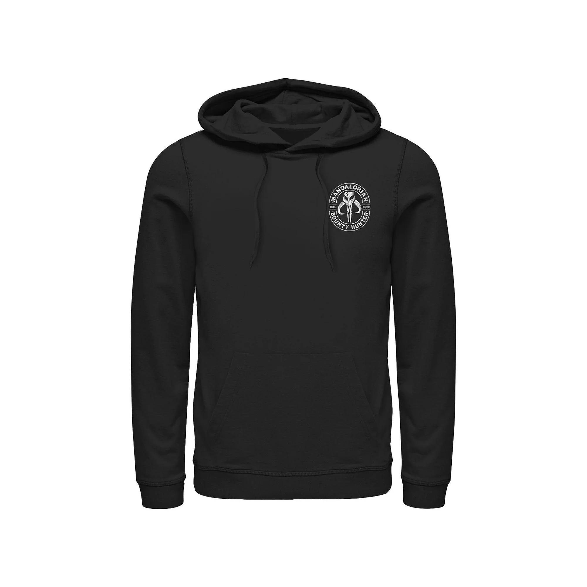 Men's Star Wars The Mandalorian Bounty Hunter Graphic Hoodie, Size: 3XL, Black Product Image