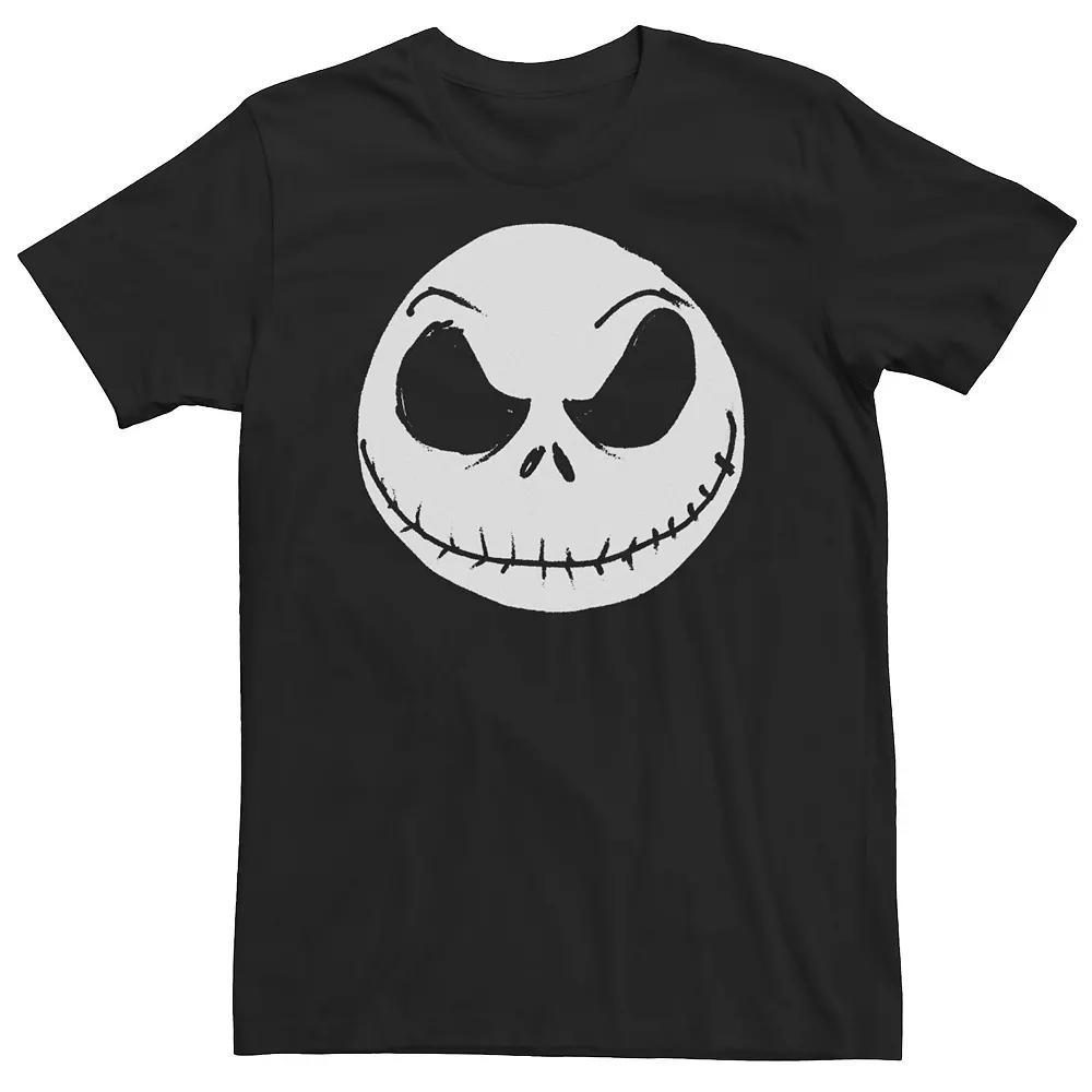 Big & Tall Disney The Nightmare Before Christmas Jack Skellington Face Tee, Men's, Size: 5XL, Black Product Image