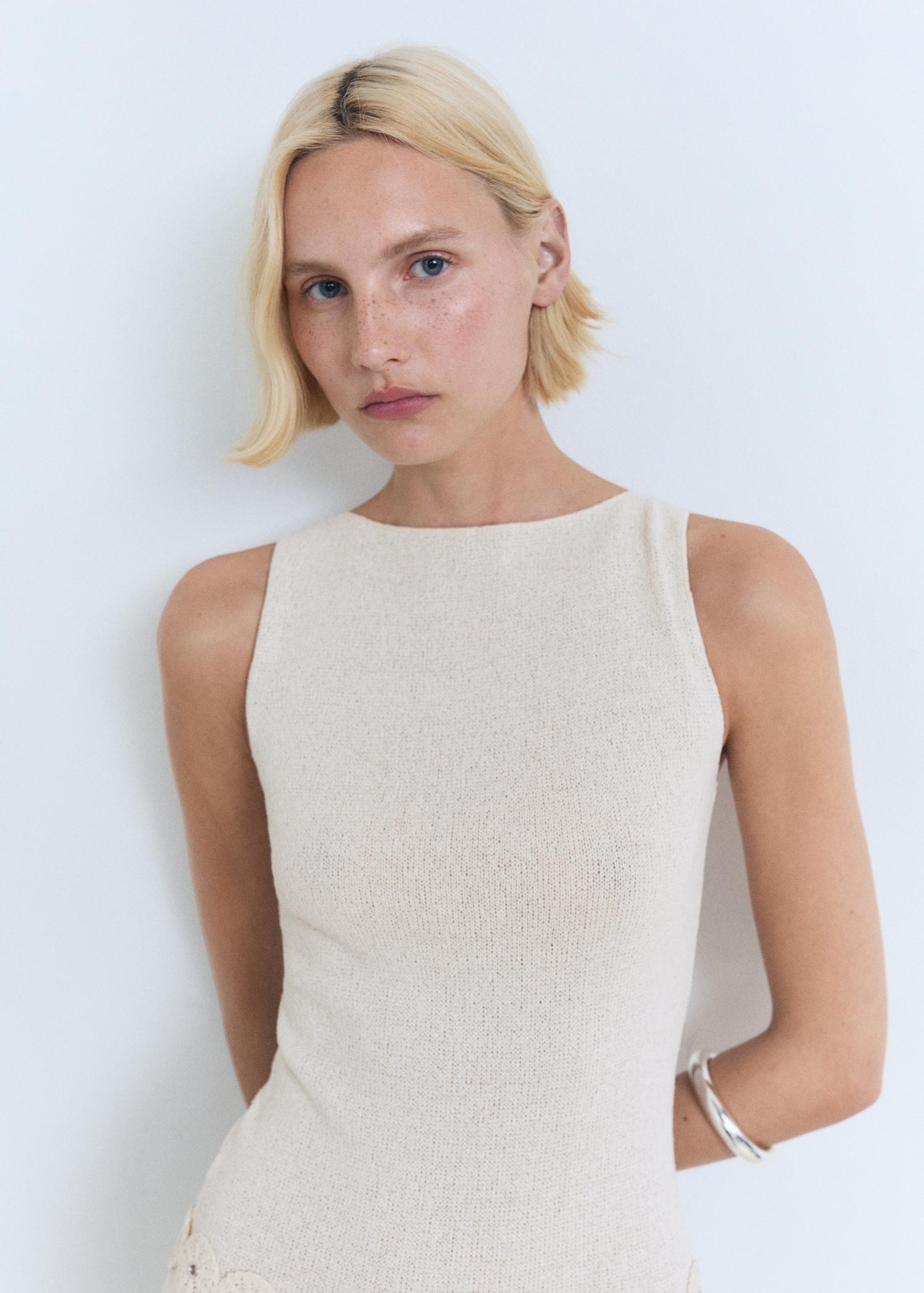 Belt knit dress - Women | MANGO USA Product Image