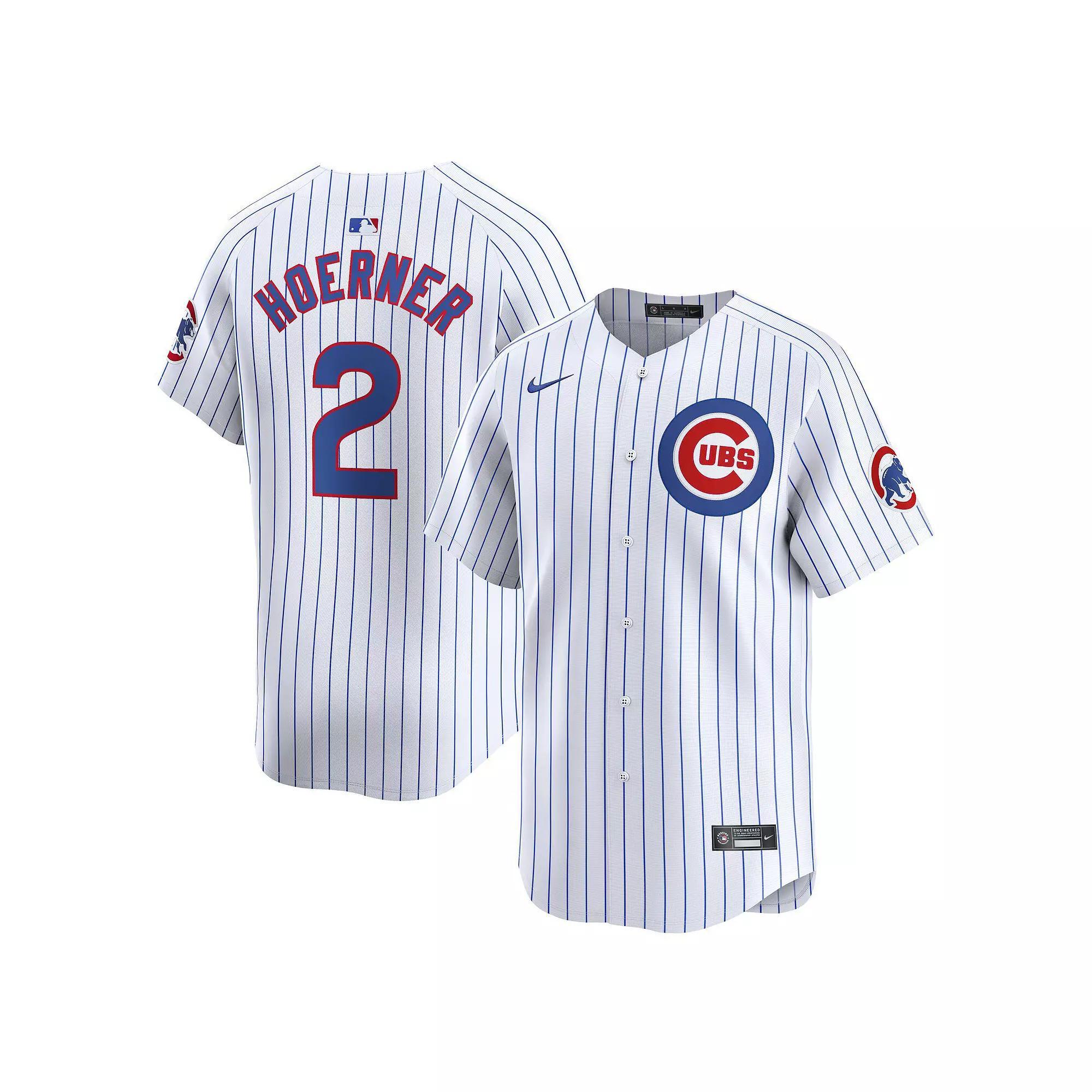 Men's Nike Nico Hoerner White Chicago Cubs Home Limited Player Jersey, Size: Small Product Image