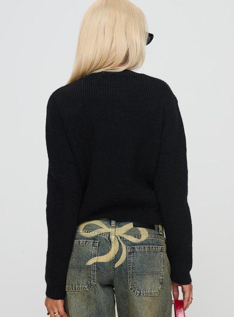 Rosalee Cardigan Black / White Product Image