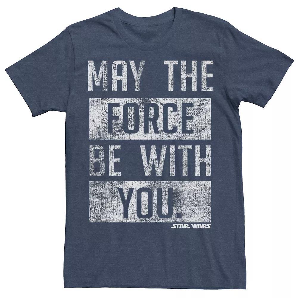 Men's Star Wars May The Force Be With You Graphic Tee, Size: 3XL, Navy Grey Product Image