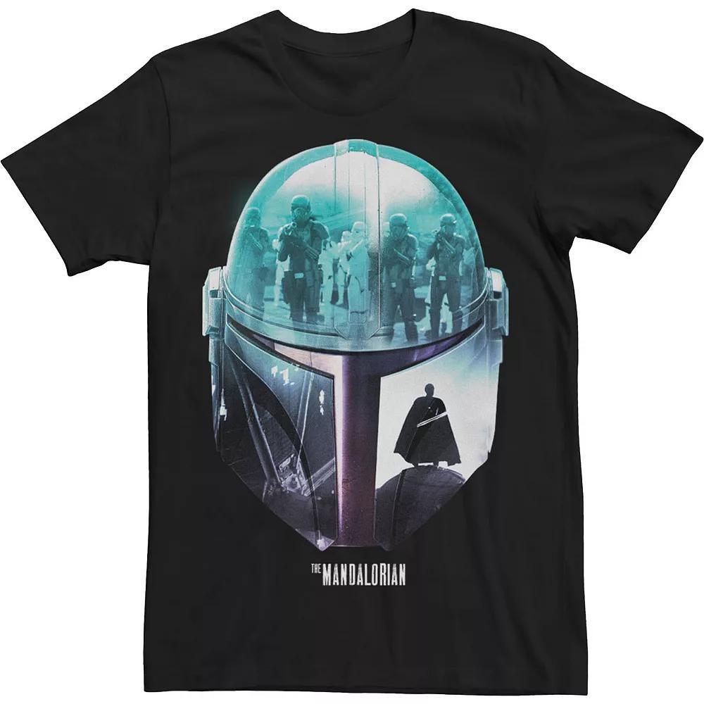 Men's Star Wars The Mandalorian Moff Gideon Helmet Fill Tee, Size: Large, Black Product Image
