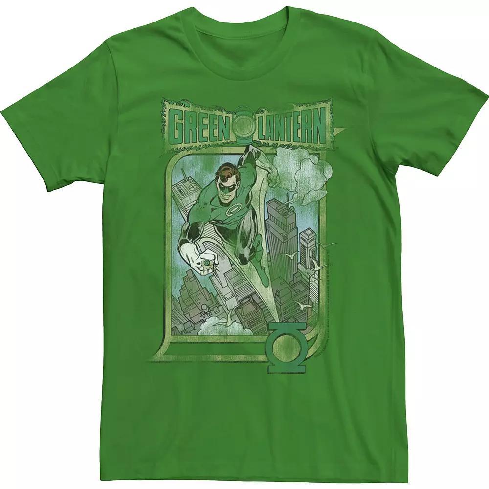 Men's Green Lantern Green City Comic Tee, Size: Large, Kelly Product Image