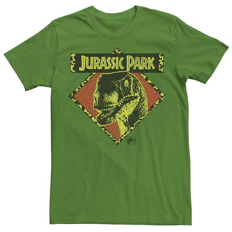 Men's Jurassic Park Distress Raptor Stare Tee, Size: Large, Kelly Product Image