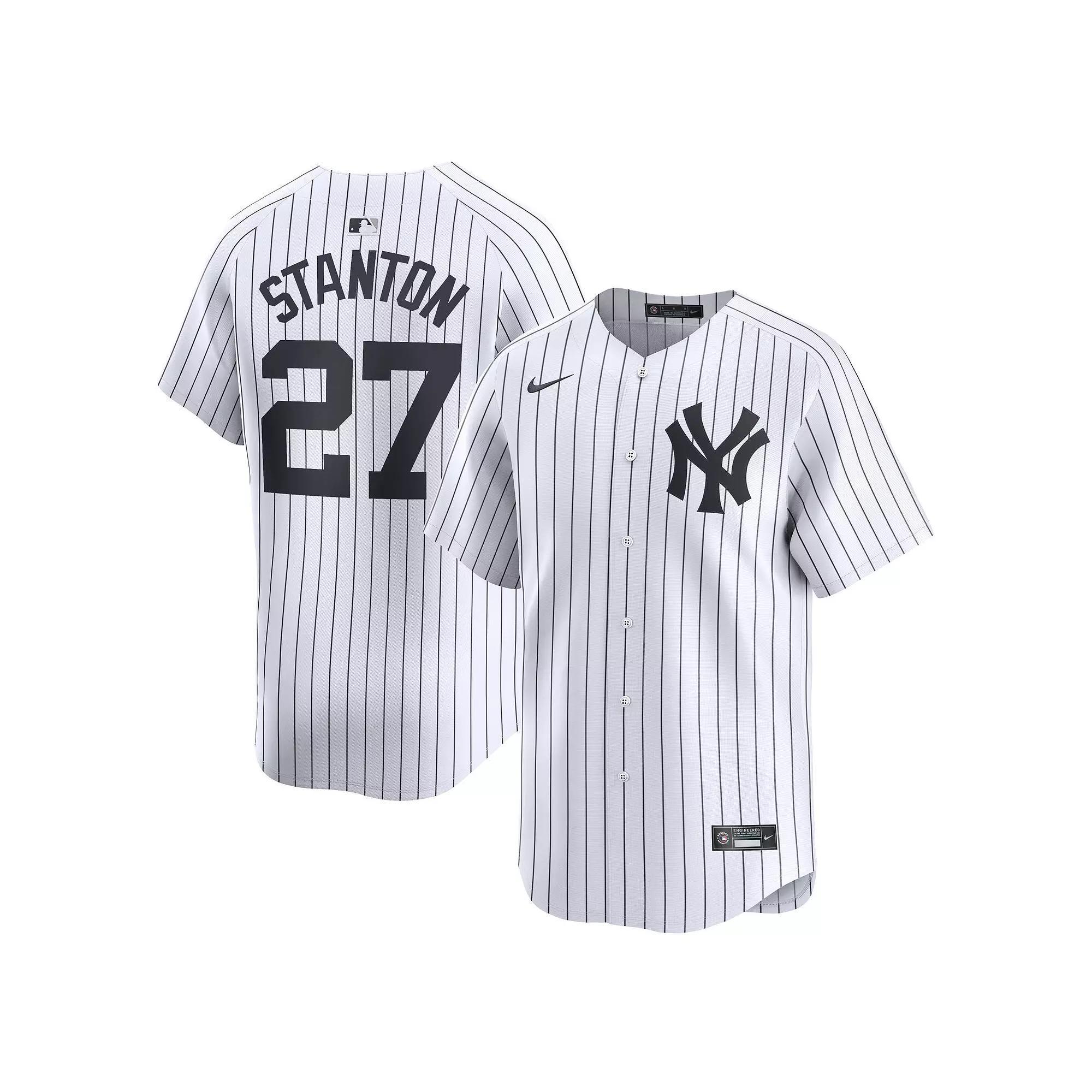 Men's Nike Giancarlo Stanton White New York Yankees Home Limited Player Jersey, Size: XL Product Image