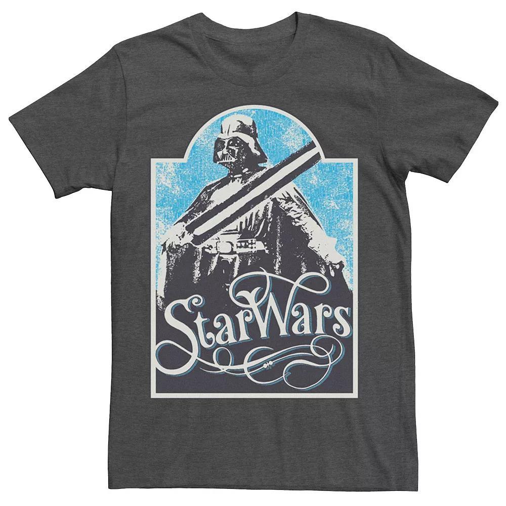 Men's Star Wars Retro Darth Vader Poster Tee, Size: Large, Royal Grey Product Image