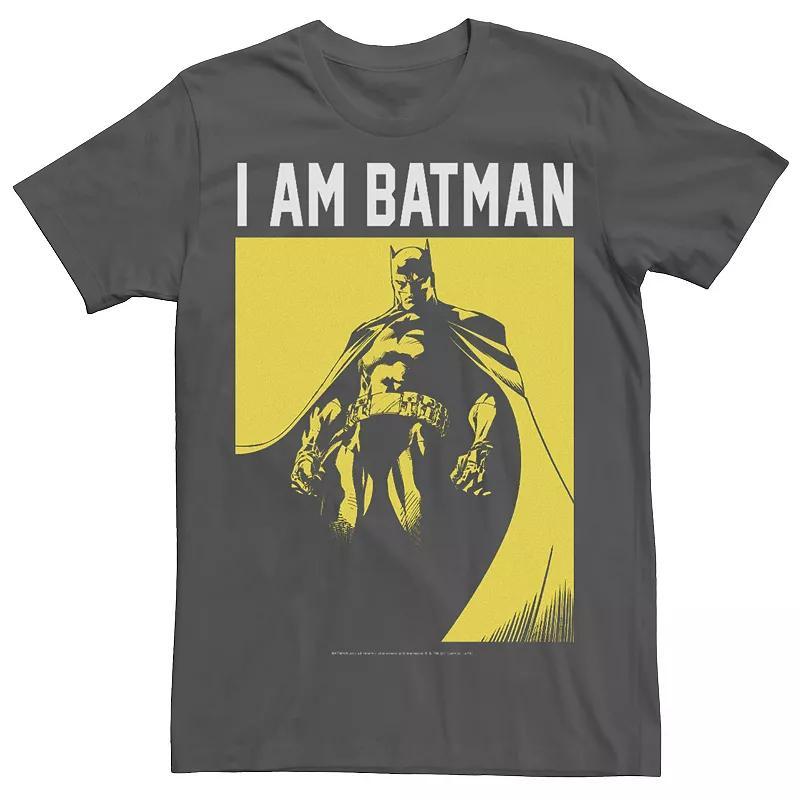 Men's I Am Batman Portrait Tee, Size: XXL, Royal Grey Product Image