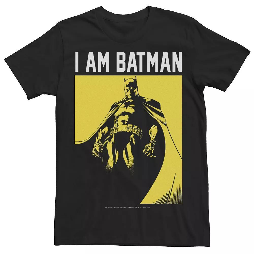 Men's I Am Batman Portrait Tee, Size: XXL, Royal Grey Product Image