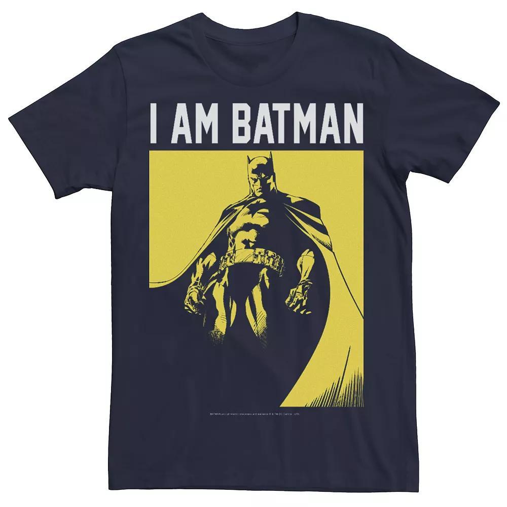 Men's I Am Batman Portrait Tee, Size: XXL, Royal Grey Product Image