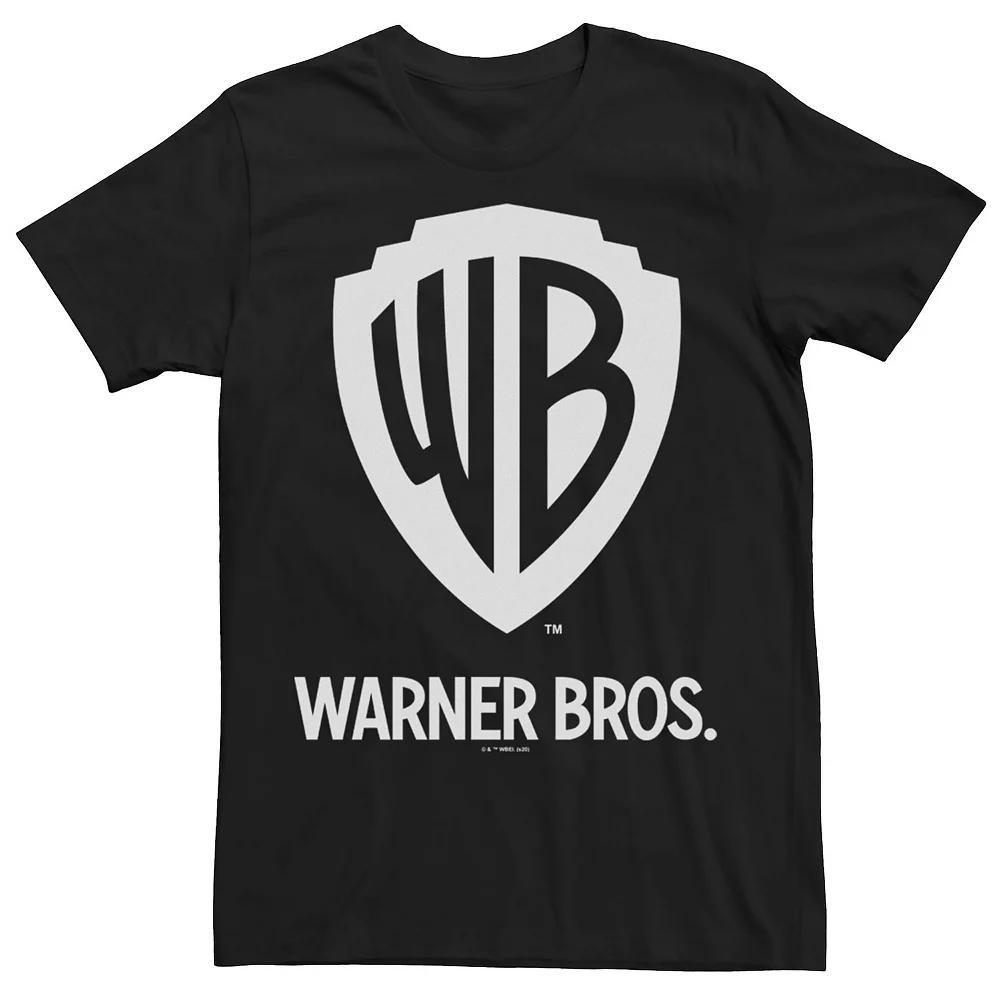 Men's Warner Bros. Blue Logo Tee, Size: Large, Black Product Image
