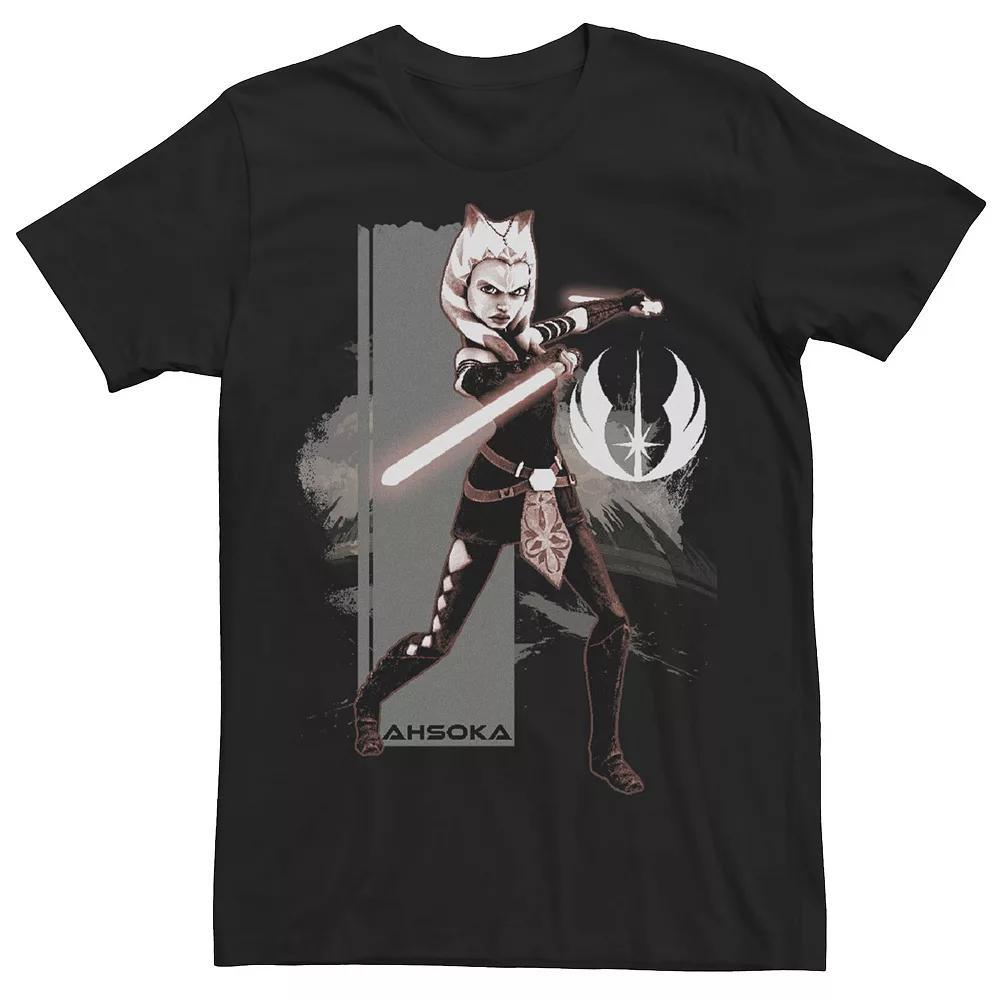 Men's Star Wars: The Clone Wars Ahsoka Jedi Portrait Tee, Size: Large, Black Product Image