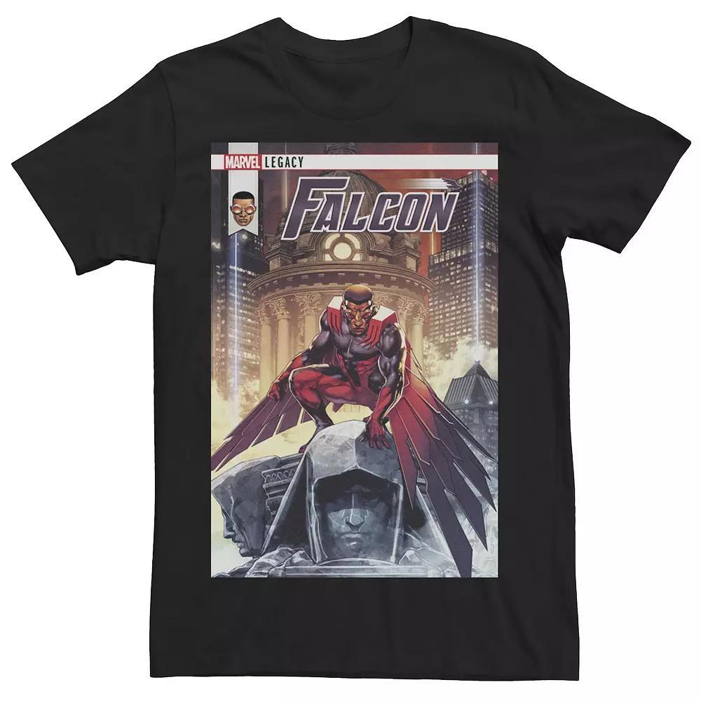 Men's Marvel Falcon Pose Comic Cover Graphic Tee, Size: 3XL, Black Product Image