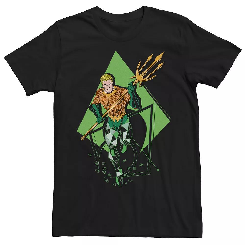 Men's Justice League Aquaman Portrait Tee, Size: XXL, Black Product Image