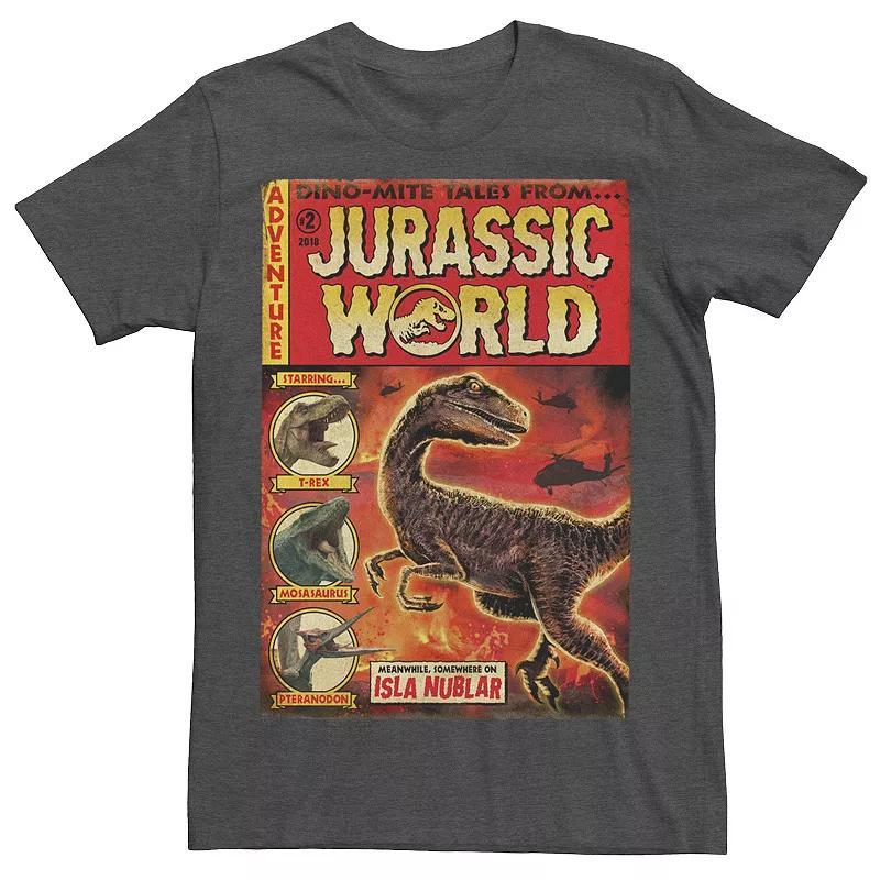 Mens Jurassic World Two Dino-Mite Tales Vintage Tee Royal Grey Product Image
