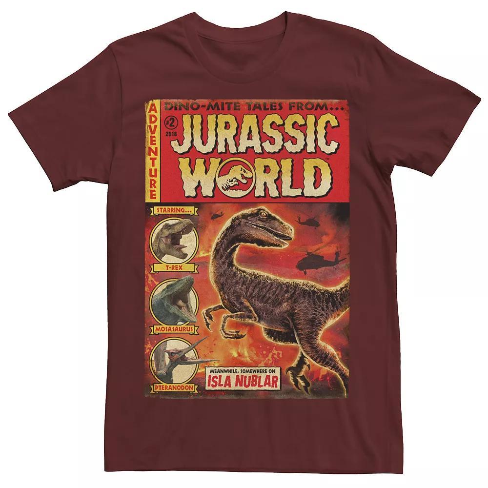 Mens Jurassic World Two Dino-Mite Tales Vintage Tee Royal Grey Product Image