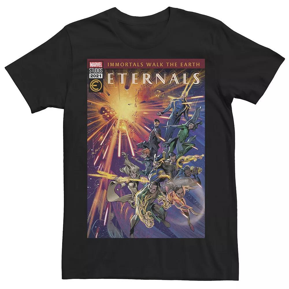 Men's Marvel Eternals Comic Cover Style Team Poster Tee, Boy's, Size: XL, Black Product Image
