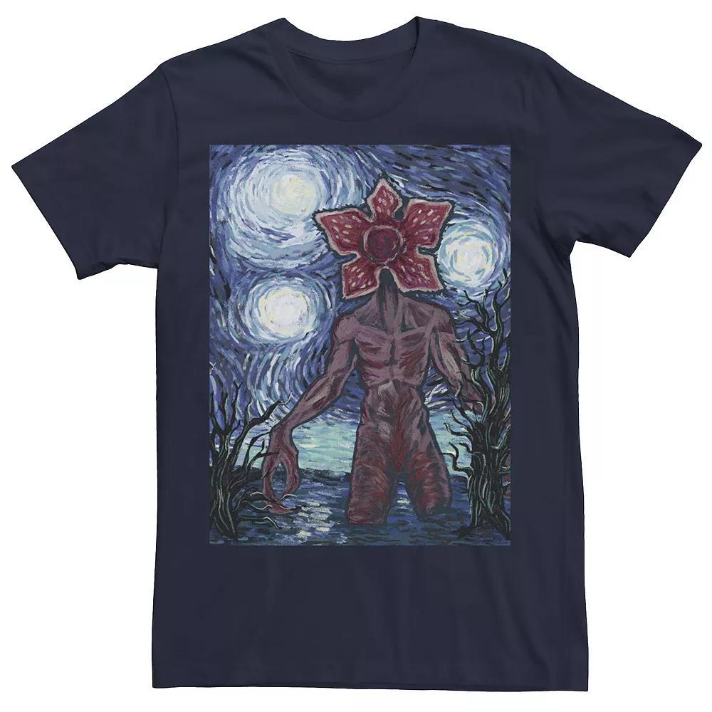 Big & Tall Netflix Stranger Things Demogorgon Starry Night Style Poster Tee, Men's, Size: 3XL, Blue Product Image