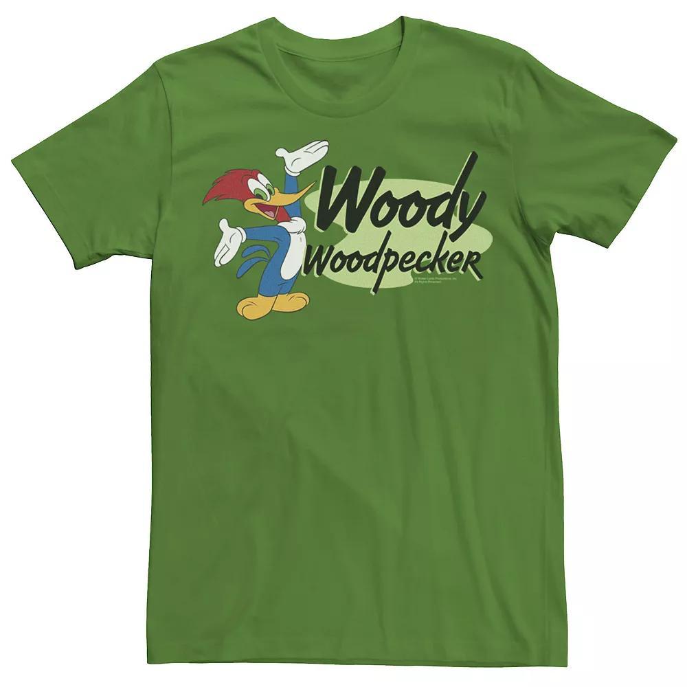 Men's Woody Woodpecker Vintage Logo Portrait Graphic Tee, Size: XL, Kelly Product Image