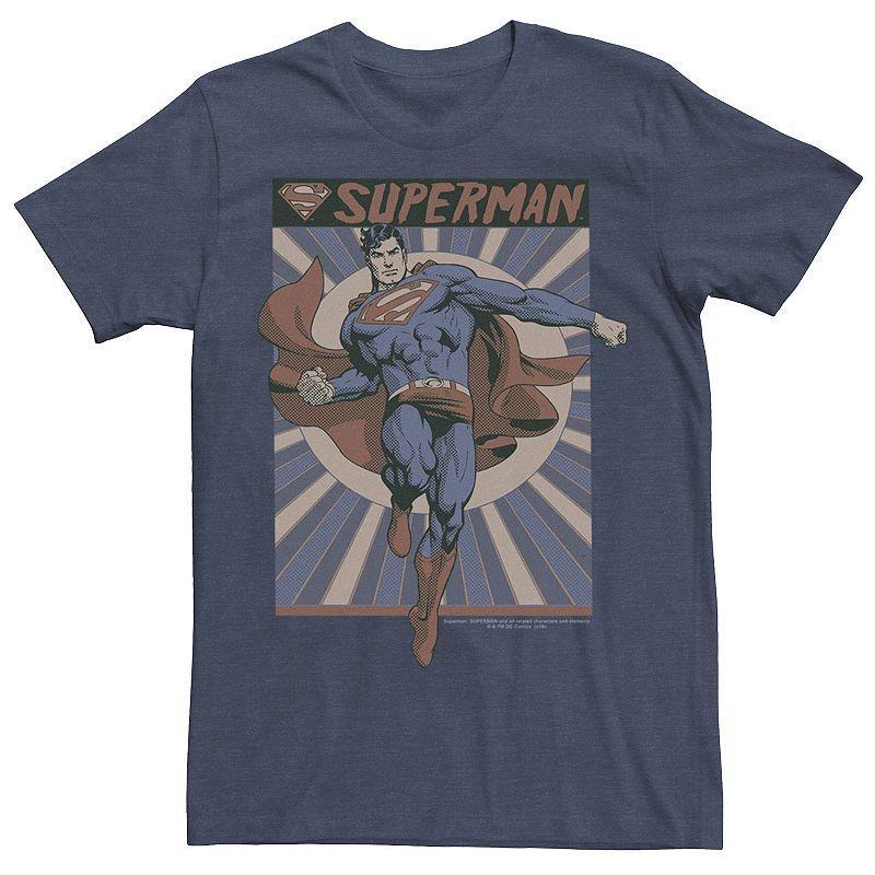 Men's DC Comics Superman Posed Pop Art Poster Graphic Tee, Size: Small, Athletic Grey Product Image