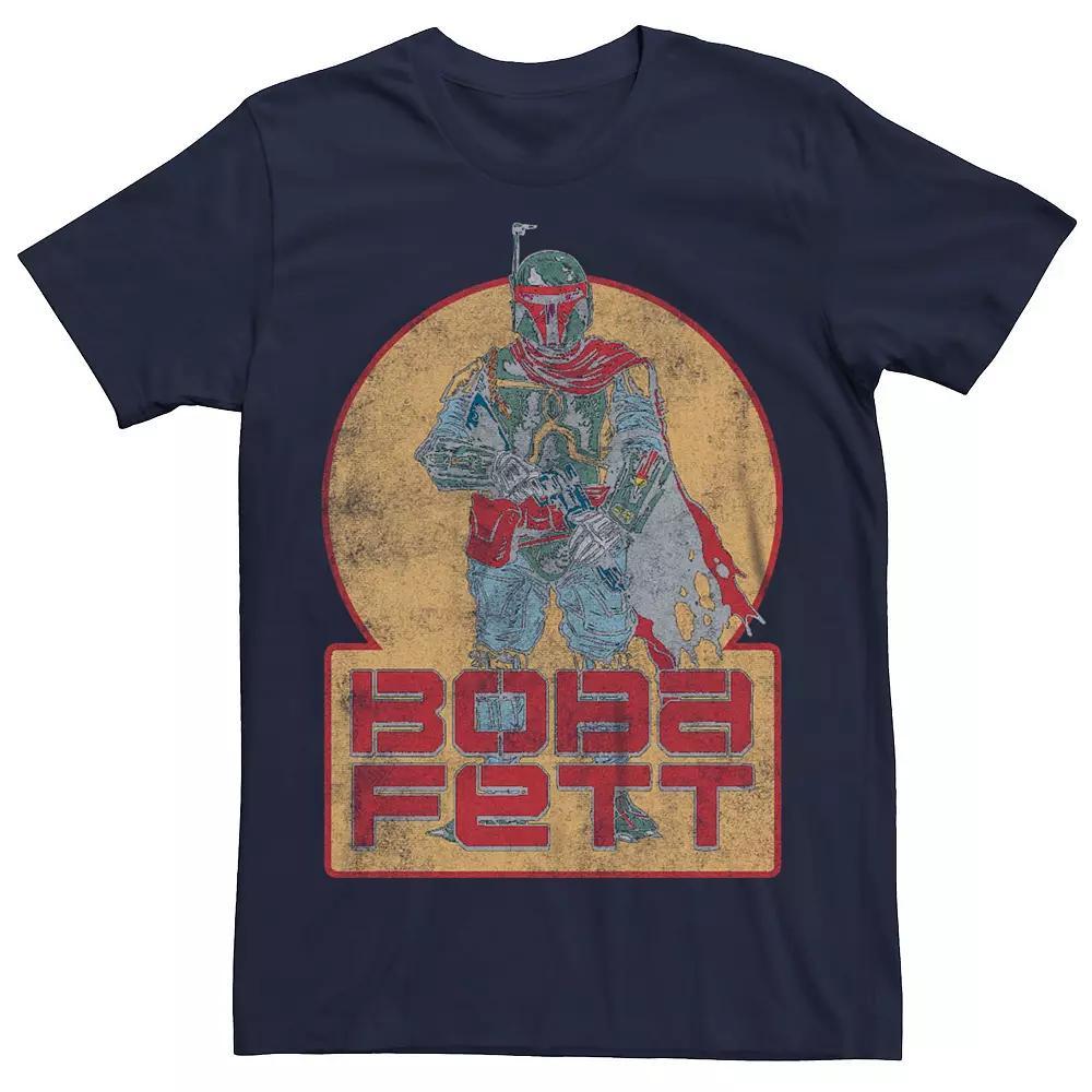 Mens Star Wars Boba Fett Vintage Graphic Tee Blue Product Image