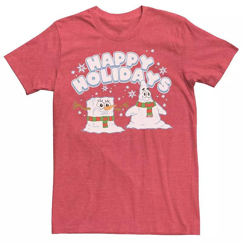 Mens Spongebob Squarepants Patrick Snowmen Tee Grey Heather Product Image