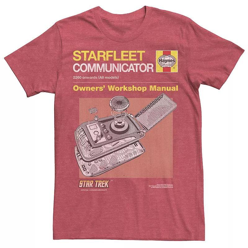 Men's Star Trek Original Series Haynes Manual Tee, Size: Large, Red Grey Product Image