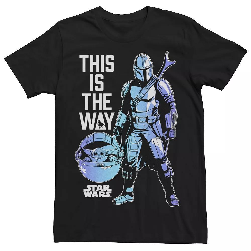 Men's The Mandalorian Grogu And Din Djarin Tee, Size: XL, Black Product Image